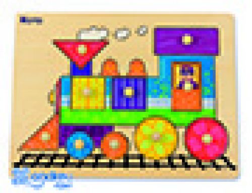 Puzzle andreutoys madeira comboio 10 pecas , Andreutoys , 68306 , 8416040164510
